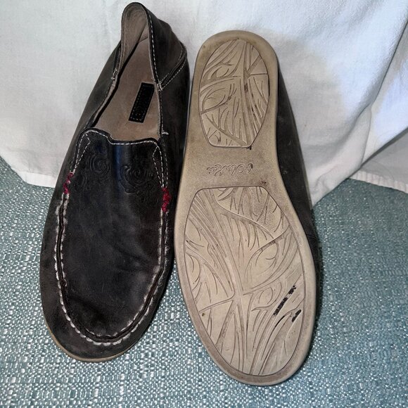 Brown Leather Slip on Loafers - Picture 2 of 3